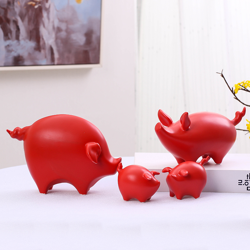 Jingdezhen ceramics during the red pig baby small ornament household act the role ofing is tasted the Chinese zodiac features of creative decoration