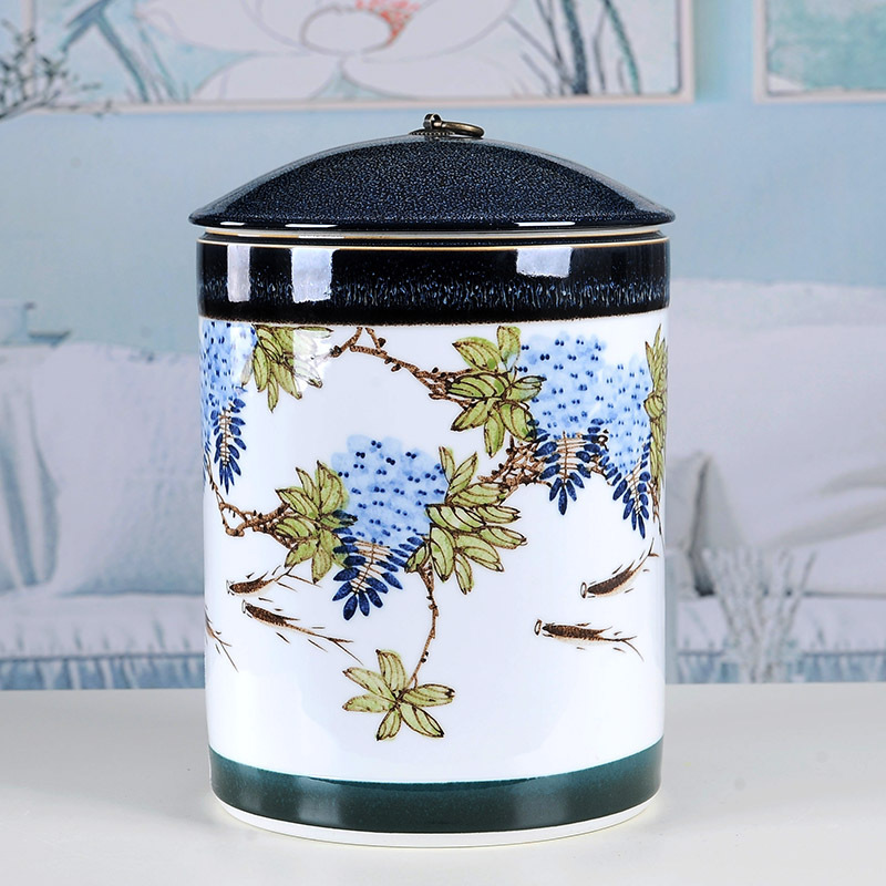 Checking out ceramic save tea caddy fixings storage tank 10 large cake tea urn tea set porcelain tea cake as cans and POTS