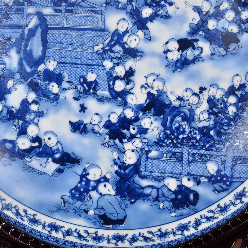 Jingdezhen ceramics new Chinese style decoration figure sitting room home furnishing articles sat dish hang dish the ancient philosophers