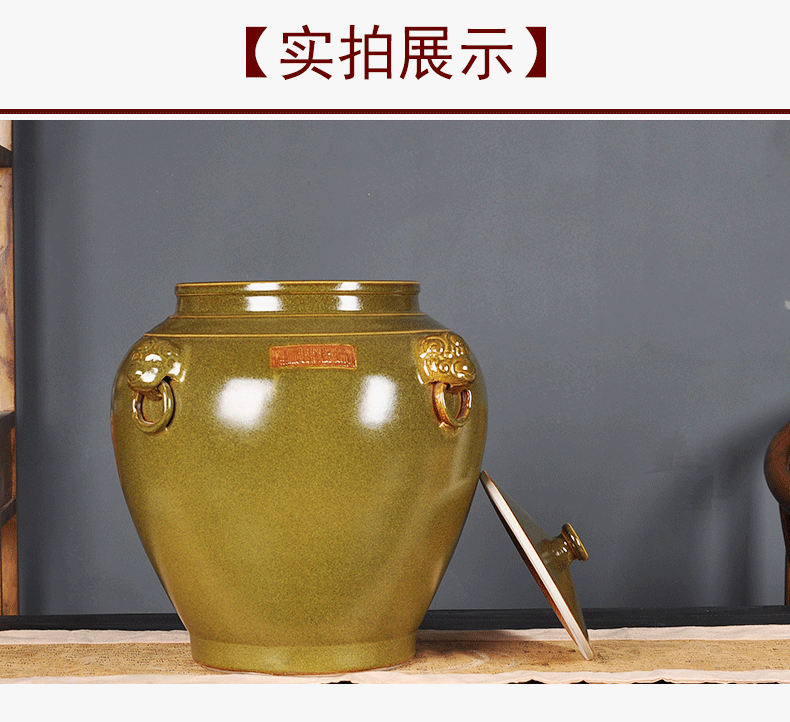 Jingdezhen ceramic tea pot size seven loaves puer tea manual sealing cylinder wake receives moistureproof tea furnishing articles