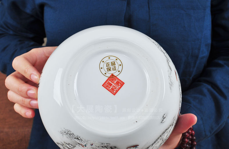 Exhibition of jingdezhen ceramic fish cylinder furnishing articles desktop decoration small household act the role ofing is tasted study writing brush washer refers to basin
