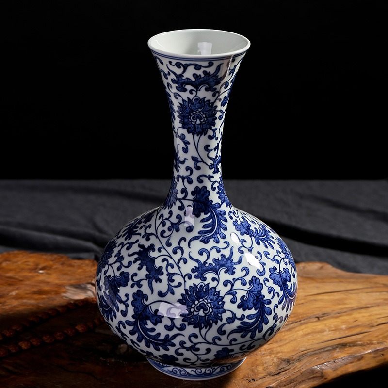 Jingdezhen hand - made ceramics vase of blue and white porcelain imitation Ming and the qing dynasties classical antique rich ancient frame furnishing articles household act the role ofing is tasted
