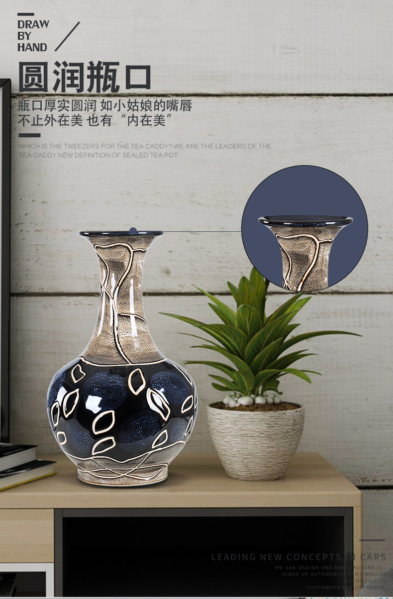 Ikea wine cabinet decoration vase furnishing articles jingdezhen sitting room of I and contracted flower arranging lily creative decoration ceramics