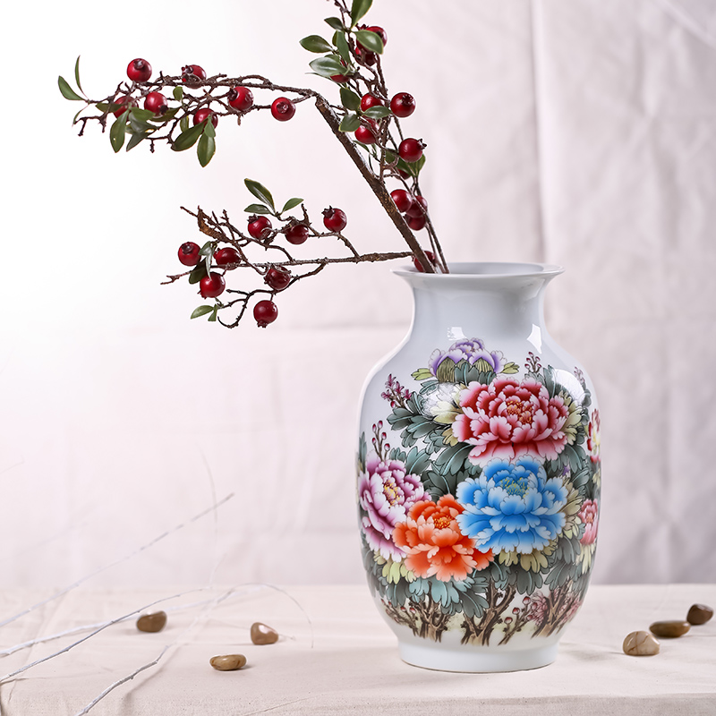 Creative white dry flower vase is contracted and I home furnishing articles jingdezhen ceramic inserts lily 's vase