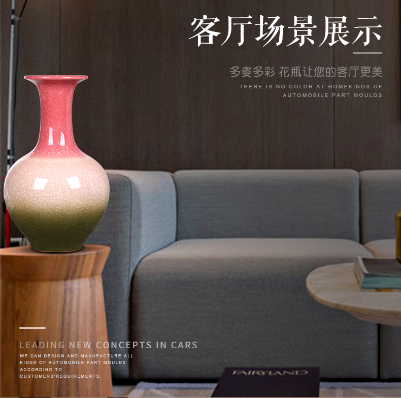 Modern vase furnishing articles contracted sitting room small and pure and fresh pink flower arranging creative home decoration decoration of jingdezhen ceramics