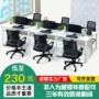 Bàn nhân viên gian hàng màn hình bốn người 246 đơn giản hiện đại nhân viên văn phòng nội thất bàn máy tính và ghế kết hợp ghế da giám đốc
