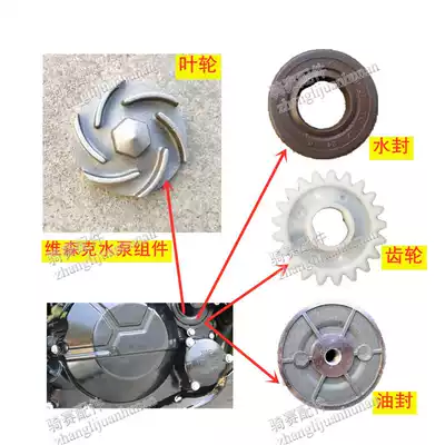Road Race Little Ninja Wind Street Sports Car Wiesenke 335 Water Cooling Water Pump Impeller Assembly Gear Oil Seal