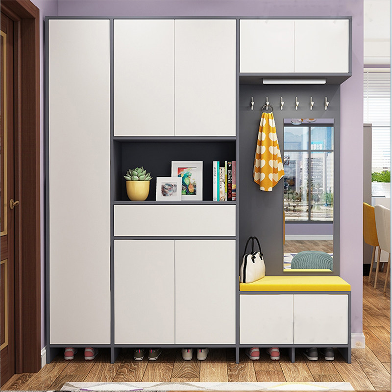 Eurostyle shoe cabinet Hye closing cabinet minimalist modern living room door hall Closet Hood Cabinet integrated containing cabinet with changing shoes stool