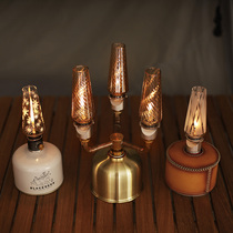 Thous Winds OUTDOOR CAMPING GAS LIGHT VINTAGE CANDLES GLASS LAMP ATMOSPHERE LIGHT CAMP LIGHT MARLANTERN TENT LIGHT