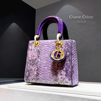Heavy Exclusive High Luxury Customized Snakeskin Pattern Diana Bag Women's Bag 2026 Genuine Leather High-Quality Single Shoulder Crossbody Handbag