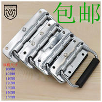 304 stainless steel spring folding handle Wooden box ring Industrial equipment box handle Iron chrome plated air box handle