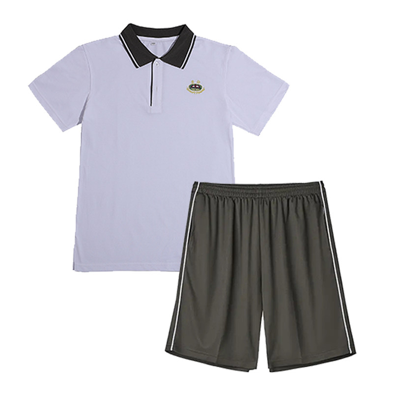 Donghua junior three-year old summer dress uniform Spring and autumn winter suit thin long short sleeve shirt shorts dress