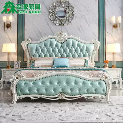 Factory direct sale European bed double bed master bed 1 8 m home princess bed storage bed bedroom solid wood bed