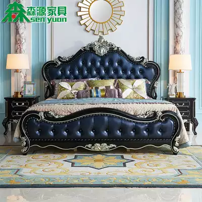 ou shi chuang wood bed 1 8 meters double storage bed 1 5 meters idyllic French bed diao hua chuang princess bed nuptial bed