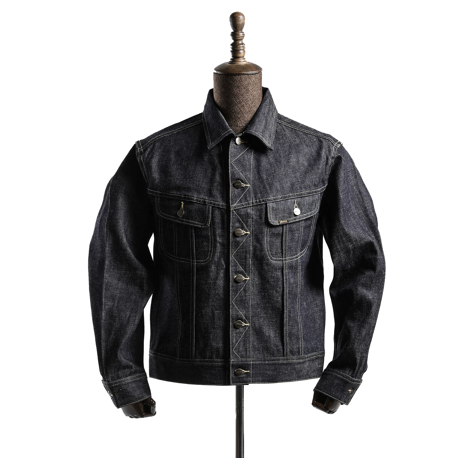 Japanese denim retro cotton jacket, American style, slim fit