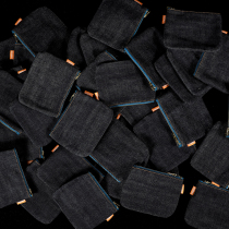 GIZEMO Japan Okayama fabric denim zipper coin purse Retro key bag card bag