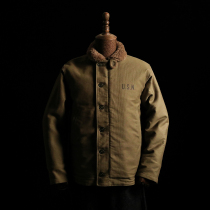 GIZEMO World War II Alpaca wool N1 Deck Jacket N-1 Navy Deck SUIT Ami Kachi Style