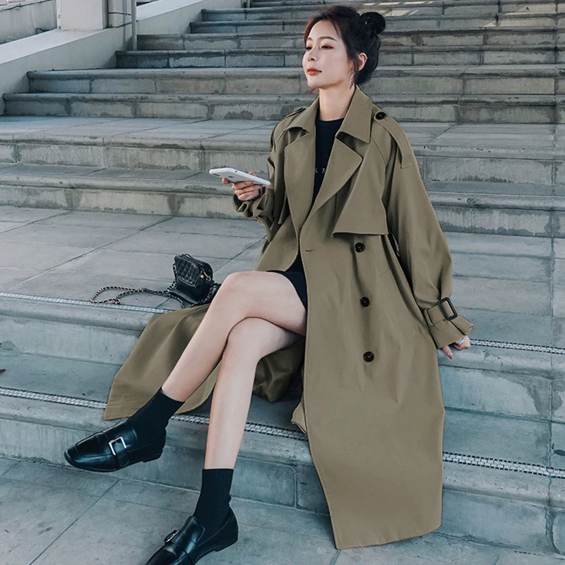 Осеннее trench coat, куртка, корейский стиль, для подростков, британский стиль, высококачественный стиль