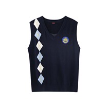 Lang College uniform Longquan Green Valley British College style custom primary school boys and girls school uniforms V-neck vest