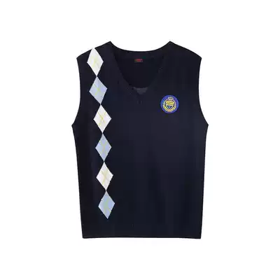 Langao School Uniform Longquan Green Valley British Academy Style Customized Primary School Men and Women School Uniform V-collar Vest