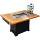 Junyao 냄비 테이블 상업용 무연 구이 및 찜 올인원 테이블 상점 테이블과 의자 슬레이트 냄비 테이블 레스토랑 단단한 대리석