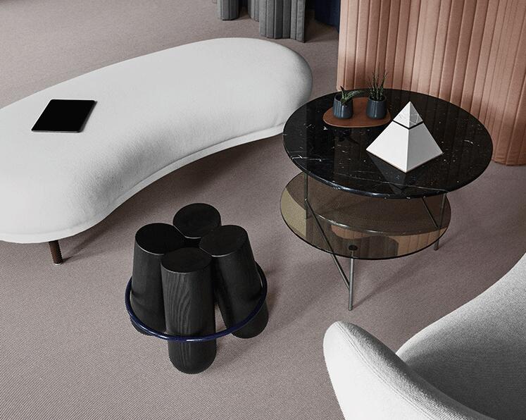 Nordic solid wood stool minimalist designer ins metal living room art deco swing decorated sofa tea table pier short stool