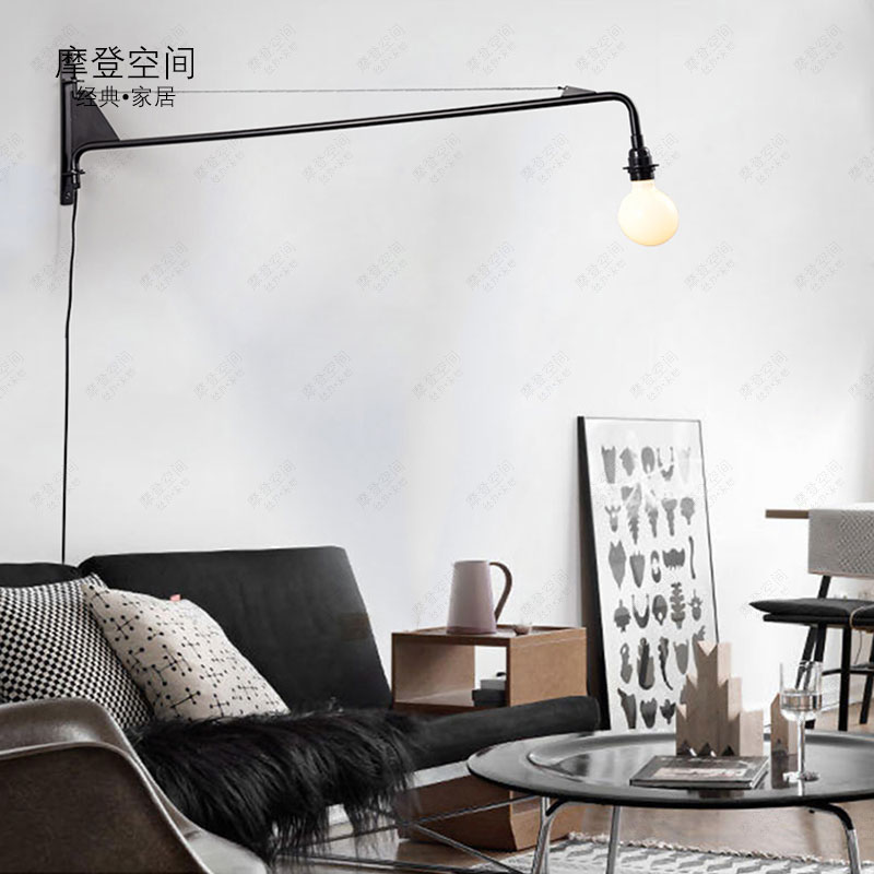 Small cantilever wall lamp designer lamps Fab-style industrial wind long wall lamp Bar room Classic Dining Hall Cantilevered