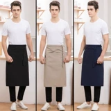 Шеф -повар Hotel Special Cotton Apron Grey Черно -белые мужчины, увеличение полузащитного кухонного ресторана Canvas Work Olding, чтобы окружить талию