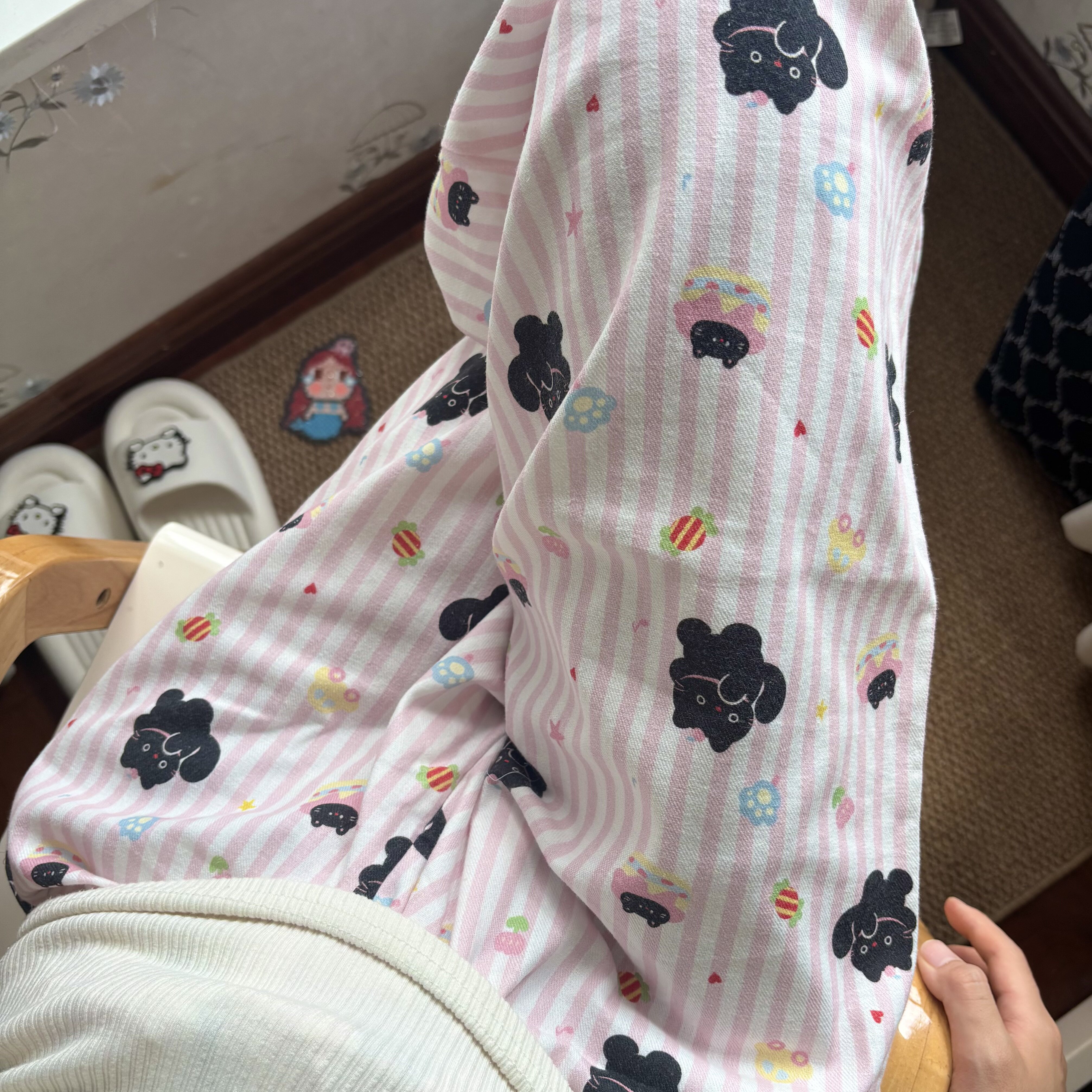 小个子孕妇八分裤纯棉磨毛妇睡裤纯棉月子裤加肥加大胖mm妹200斤3 — 24