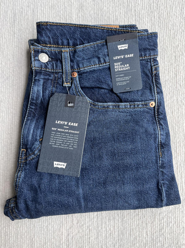 Meitaoshopping In-Stock Levi's 505 Loose Straight-Leg Regular Blue Mid-Rise Men's Jeans 00505