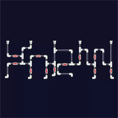 Kindergarten water pipe wall children Wall play water pipe corner area play water combination set transparent water pipe splicing