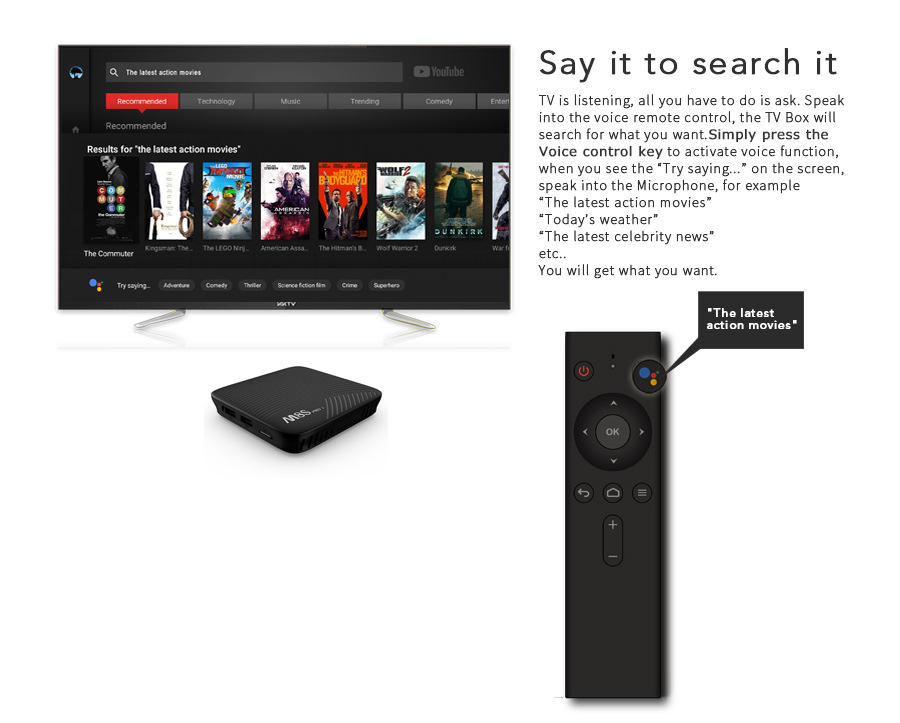 modem wifi 5ghz M8S PRO L Android tv phiên bản s912 điều khiển từ xa Trình phát mạng HD hộp set-top 4k củ phát wifi dùng sim