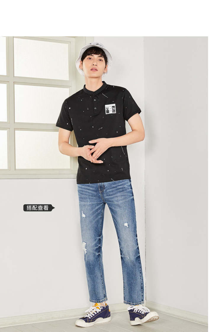 Senma polo áo sơ mi nam 2018 mùa hè mới ngắn tay t-shirt đen ve áo kinh doanh bình thường áo sơ mi nam giới Hàn Quốc