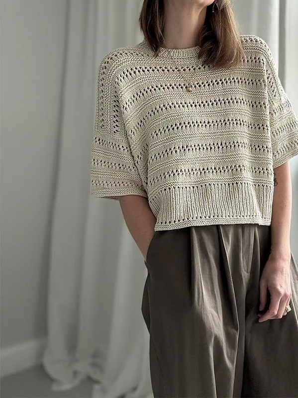 Sweater Video Tutorial + Illustrations: Full Video of Knitting Similar to a Striped Sweater, Step-By-Step Guide by a Knitting Expert