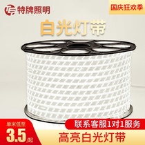 led light strip household outdoor waterproof super bright white light with outdoor exterior wall construction site tunnel lighting 220V