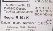 Generator voltage regulator D-06842 Dessau regulator regulator Regler R 10 K module