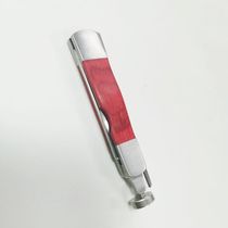 Multifunctional folding cigar tool stainless steel colored wood straight cigarette knife pipe tool
