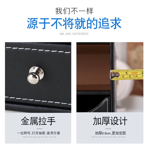 Симптомы на рабочем столе кожаного офисного рабочего стола, ящик для хранения ящика -в стиле данных, трехслойное хранилище TIDELL