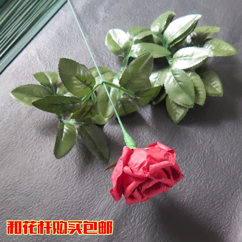 usd 3 99 diy simulation rose leaf paper flower plastic flower vine paper flower leaves