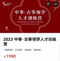 2023 Zhongzheng Guzheng Learning Talent Training Camp 8 Lessons First Phase Guzheng Teaching and Operation Dry Information Network Disk