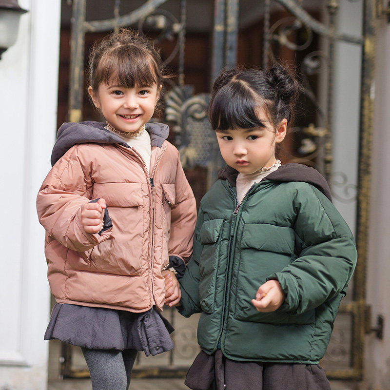 Concoat Children Bao Duvet Clothing Women's Children's Duvet Clothing Medium Long Version 1-3-6-Year-Old Winter Toddler Girl Duvet Clothing