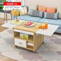 Новый 120*60*54 Светлый орех+белый складной журнальный столик