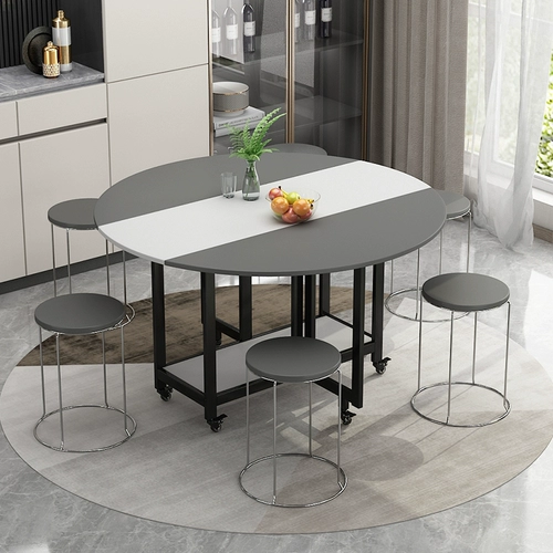 Складный стол домохозяйство складное стол простое хранилище таблица рис круглый круглый рабочий стол.