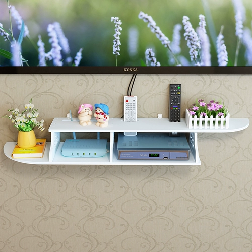 Creative Wall TV Set -Top Box Free Punching Storage Living Route Router Box Wind Wanging спальня перегородка