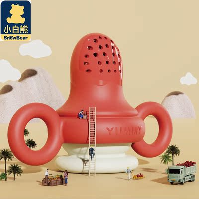 小白熊婴儿咬咬果蔬乐水果辅食神器6个月牙胶宝宝磨牙棒奶嘴咬袋