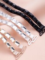 Solid color shoulder strap Invisible non-slip no trace no Le bra womens thin one-word collar underwear accessories can expose bra strap