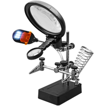 Desktop magnifier high-definition electronic maintenance table special enlarged mirror with lamp old flower eye portable bench circuit board