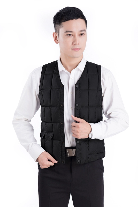 Áo vest nam trẻ trung và nam trung niên ấm áp cotton mùa thu và mùa đông vest vest vest mùa thu áo khoác nam vest trung niên