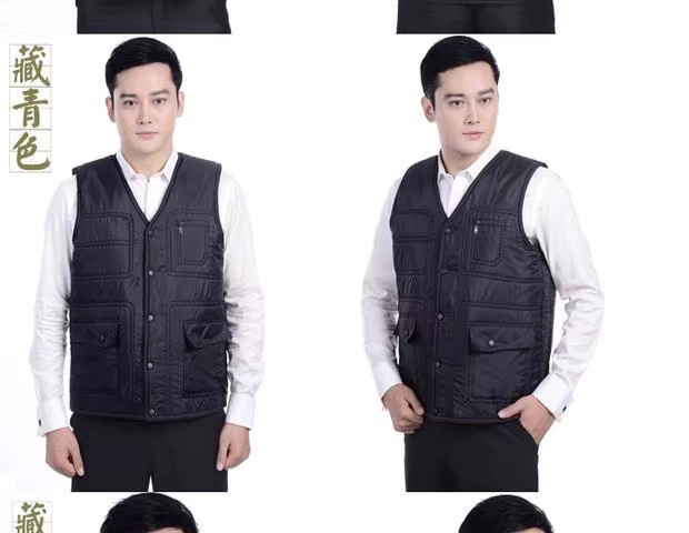 Đặc biệt cung cấp mùa thu và mùa đông kích thước lớn áo ấm cotton trung niên nam vest vest trung niên nam vest vest