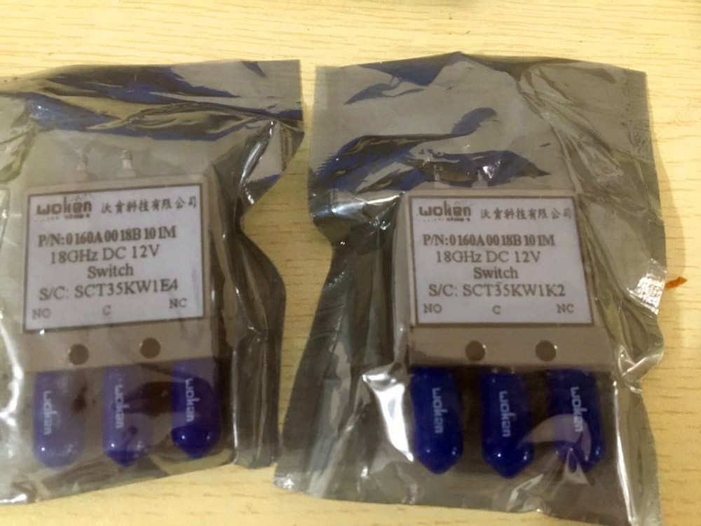 Woken 0160A0018B101M SPDT DC -18GHz 12V RF Transfer Coaxial Switch